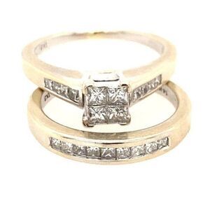 14k Diamond Engagement Ring Set